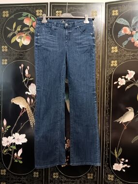 Miracle body Boot-Cut Women's Jeans in Dark Blue